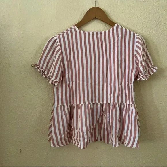 Madewell striped peplum top size small - Picture 4 of 5